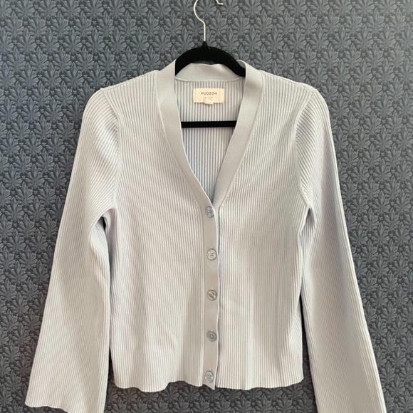 Hudson North Cardigan. Ladies size L. Baby Blue - Picture 2 of 5